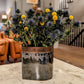 Very Large Happy Tears vase, pewter and saturated gold finish