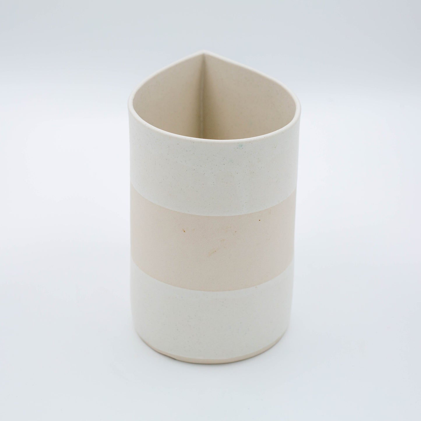 Medium Happy Tears vase, white satin glaze on porcelain