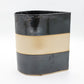 Large Happy Tears vase, pewter glaze on stoneware clay
